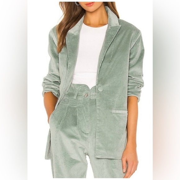 Song Of Style | Linda Coat & Patricia High Rise Pant Seafoam Green Corduroy XS/S - Picture 1 of 5